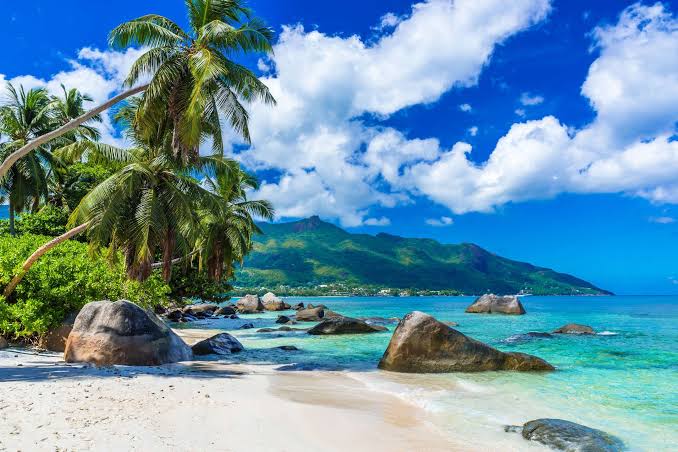 Beau Vallon beach on Mahé, Seychelles
